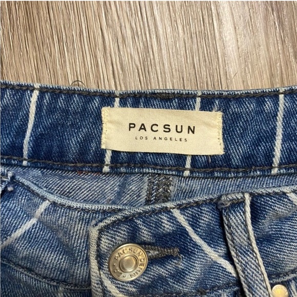 PacSun Blue and white striped Women's Mom Jeans size 25 - Picture 2 of 7